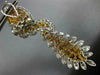 EXTRA LARGE 16.29CT WHITE & MULTI COLOR DIAMOND 18K 2 TONE GOLD HANGING EARRINGS