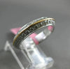 ESTATE 1.77CT DIAMOND 18K WHITE & ROSE GOLD 3D ETERNITY TWO ROW ANNIVERSARY RING