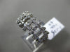 ESTATE WIDE .55CT DIAMOND 14K WHITE GOLD 3D TWO CROSS WEDDING ANNIVERSARY RING