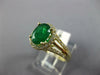 LARGE 1.40CT DIAMOND & AAA EMERALD 14KT YELLOW GOLD 3D OVAL HALO ENGAGEMENT RING