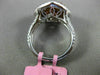 ESTATE LARGE 2.38CT WHITE & PINK DIAMOND 18KT 2 TONE GOLD HEART SHAPE LOVE RING