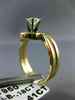 ESTATE .59CT ROUND & BAGUETTE DIAMOND 14KT TWO TONE GOLD 3D ENGAGEMENT RING #240
