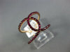 ESTATE WIDE .82CT AAA RUBY 18KT ROSE GOLD 3D LOVE KNOT FUN RING