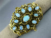 ANTIQUE LARGE 5CT AAA OPAL & PEARL 14K YELLOW GOLD FILIGREE BROOCH PENDANT #2755