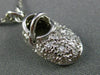 ESTATE .32CT DIAMOND 14KT WHITE GOLD HANDCRAFTED BABY GIRL SHOE PENDANT #21946