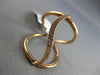 ESTATE LARGE .16CT DIAMOND 14KT ROSE GOLD 3D CLASSIC WAVE TENSION FUN RING