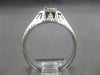 LARGE .54CT OLD MINE DIAMOND & AAA SAPPHIRE 18K WHITE GOLD ENGAGEMENT RING 27878