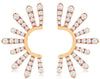 ESTATE LARGE .5CT DIAMOND 14K ROSE GOLD CLASSIC GRADUATING SUNBURST FUN EARRINGS