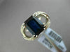 ESTATE LARGE 3.70CT DIAMOND & SAPPHIRE 18KT WHITE GOLD INFINITY ENGAGEMENT RING