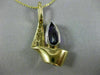 ESTATE 2.80CT DIAMOND & AAA AMETHYST 14KT 2 TONE GOLD 3D ENHANCER PENDANT #13071