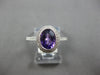 1.39CT DIAMOND & AAA AMETHYST 14KT WHITE GOLD 3D OVAL & ROUND FILIGREE LOVE RING