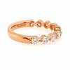 1.1CT DIAMOND 18K ROSE GOLD 3D ROUND SEMI ETERNITY SHARED PRONG ANNIVERSARY RING