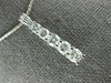 ESTATE .84CT DIAMOND 14KT WHITE GOLD 3D SHARED PRONG JOURNEY PENDANT #1084