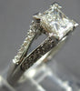 LARGE 1.53CT DIAMOND 14KT WHITE GOLD 3D PRINCESS & ROUND ENGAGEMENT RING #27859