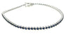 ESTATE 2.77CT AAA SAPPHIRE 18K WHITE GOLD 3D CLASSIC THREE PRONG TENNIS BRACELET