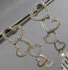LARGE .95CT DIAMOND 14KT WHITE GOLD 3D MULTI HEART JOURNEY LOVE HANGING EARRINGS