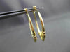 ESTATE 14K YELLOW GOLD 3D CLASSIC MILGRAIN ROMANTIC KISSING HOOP EARRINGS #24352