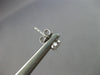 ESTATE SMALL .07CT DIAMOND 14KT WHITE GOLD 3D PAVE HEART LOVE STUD EARRINGS
