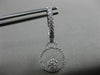 ESTATE .47CT DIAMOND 18K WHITE GOLD 3D FLOWER CIRCLE OF LIFE HUGGIE EARRINGS VVS
