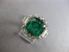 EXTRA LARGE 6.32CT DIAMOND & AAA EMERALD 14KT WHITE GOLD ENGAGEMENT RING #28090