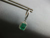 2.30CT DIAMOND & AAA EMERALD 14K WHITE GOLD ROUND & EMERALD CUT HANGING EARRINGS