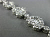ESTATE LARGE 10.34CT ROUND BAGUETTE DIAMOND 18K WHITE GOLD HEART TENNIS BRACELET
