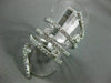 ESTATE EXTRA LARGE 1.92CT DIAMOND 14KT WHITE GOLD 3D MULTI ROW FULL FINGER RING
