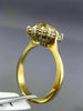ESTATE 1.60CT DIAMOND & EMERALD CUT SAPPHIRE 18K YELLOW GOLD ENGAGEMENT RING 126