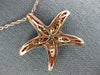 ESTATE LARGE 2.97CT AAA RUBY & PINK SAPPHIRE 18K ROSE GOLD STAR FISH FUN PENDANT