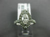 ESTATE LARGE 1.0CT ROUND & MARQUISE DIAMOND 14K WHITE GOLD HALO ENGAGEMENT RING