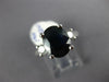 ESTATE LARGE 4.26CT DIAMOND & AAA SAPPHIRE 14KT WHITE GOLD OVAL ENGAGEMENT RING