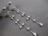 .86CT DIAMOND 14KT WHITE GOLD 3D CLASSIC BY THE YARD CHANDELIER HANGING EARRINGS