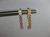 ESTATE .78CT DIAMOND 18KT ROSE GOLD 3D CLASSIC OVAL HUGGIE FUN HANGING EARRINGS
