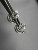 ANTIQUE .48CT 3D ROUND DIAMOND FILIGREE 14KT WHITE GOLD EARRINGS JACKET SETTINGS