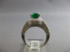 LARGE 2.22CT DIAMOND & AAA EMERALD 14KT WHITE GOLD SQUARE ENGAGEMENT RING #28083