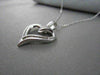 ESTATE .90CT DIAMOND 14KT WHITE GOLD CLASSIC OPEN HEART FLOATING PENDANT #17303