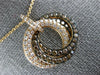 ESTATE 1.44CT WHITE & CHOCOLATE FANCY DIAMOND 18KT ROSE GOLD TRINITY FUN PENDANT