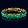 3.60CT AAA EMERALD 14KT YELLOW GOLD CLASSIC SHARED PRONG ETERNITY FUN LOVE RING