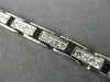 ESTATE WIDE 2.75CT ROUND DIAMOND 18K WHITE GOLD 3D TENNIS TOGLE BRACELET #21567