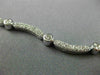 ANTIQUE 2.10CT DIAMOND 14KT WHITE GOLD 3D FILIGREE BEZEL DROP NECKLACE #18629