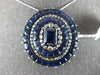 ANTIQUE LARGE 15CT ROSE CUT DIAMOND & SAPPHIRE 14KT GOLD & SILVER BROOCH PENDANT