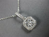 ESTATE .35CT DIAMOND 14KT WHITE GOLD CLUSTER INVISIBLE SQUARE FLOATING PENDANT