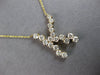 ESTATE LARGE 1.12CT DIAMOND 14KT YELLOW GOLD 3D CLASSIC K INITIAL FUN NECKLACE