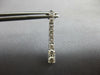 ESTATE 1.10CT DIAMOND 14KT WHITE GOLD ROUND CLASSIC JOURNEY BAR HANGING EARRINGS