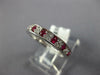 .44CT DIAMOND & AAA RUBY 18KT WHITE GOLD 3D ROUND CHANEL PRONG ANNIVERSARY RING