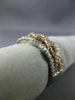 WIDE .59CT DIAMOND 14KT WHITE & ROSE GOLD 3D MULTI ROW INFINITY ANNIVERSARY RING