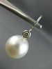 ESTATE LARGE .20CT DIAMOND & AAA SOUTH SEA PEARL 18K WHITE GOLD HANGING EARRINGS