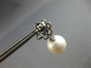1.1CT DIAMOND & AAA PINK SAPPPHIRE & SOUTH SEA PEARL 14KT WHITE GOLD 3D EARRINGS