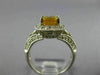 WIDE 2.50CT DIAMOND & AAA YELLOW SAPPHIRE PLATINUM OVAL FILIGREE ENGAGEMENT RING