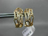 ESTATE .18CT ROUND DIAMOND 14KT ROSE GOLD 3D CLASSIC BAMBOO CLIP ON EARRINGS